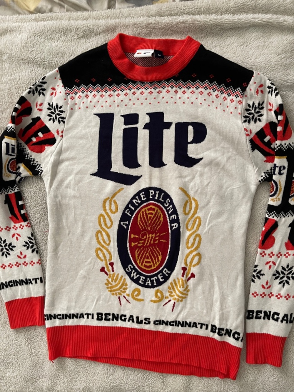 Cincinnati Bengals sweater miller lite Men’s m white